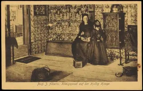 Hallig Hooge Prof. J. Alberts: Königspesel auf der Hallig Hooge. 1925