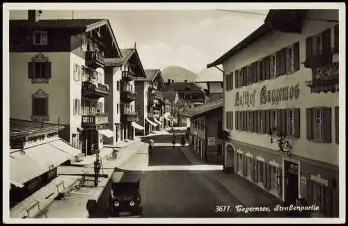 Ansichtskarte Tegernsee (Stadt) Strasse - Gasthof Guggemos 1930