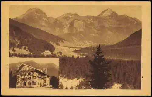 Neuhaus an der Pegnitz  bei Schliersee mit Breitenstein und Wendelstein 1918