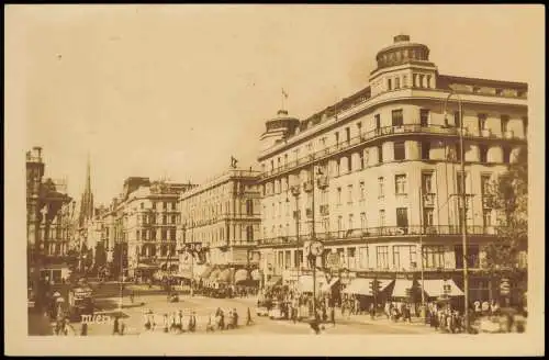 Ansichtskarte Wien Strassen-Ansicht (frühe Echtfotokarte) 1910