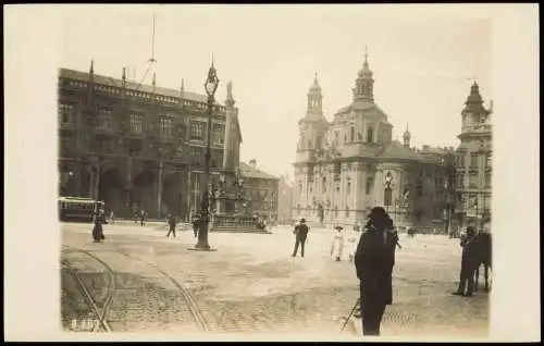 Postcard Prag Praha Straßen-Ansichten, Stadt-Ansicht 1920