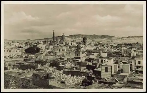 Kairo القاهرة Panorama-Ansicht, Graves of mamelukes - Mamelukengräber 1920