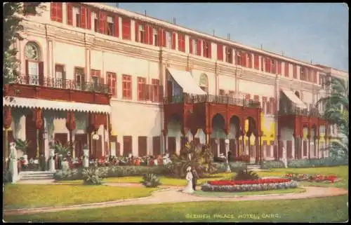 Postcard Kairo القاهرة GEZIREH PALACE HOTEL CAIRO 1910