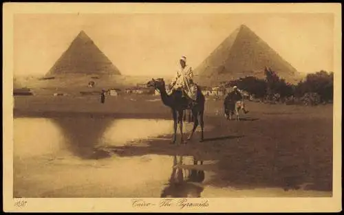 Kairo القاهرة Pyramiden Cairo The Pyramids Einheimischer auf Kamel 1910