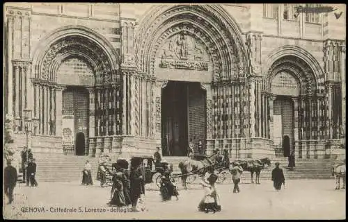 Cartoline Genua Genova (Zena) Cattedrale S. Lorenzo (Kathedrale) 1912