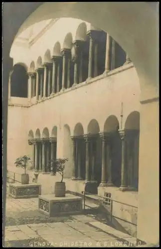 Cartoline Genua Genova (Zena) Kloster, CHIOSTRO di S.LORENZO 1925