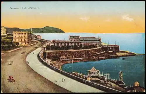 Cartoline Genua Genova (Zena) Stadtteilansicht Genova Lido d'Albaro 1910