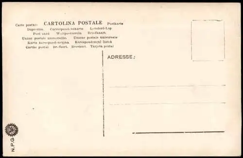 Genua Genova (Zena) Stadt-Panorama, 2 Männer auf einer Bank 1920