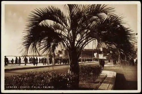 Genua Genova (Zena) Stadtteilansicht GENOVA CORSO ITALIA PALMIZI 1930