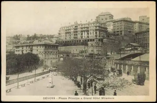 Genua Genova (Zena) Piazza Principe e Grand Hôtel Miramare 1930