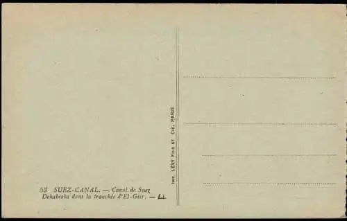 Suez السويس‎ as-Suways SUEZ-CANAL Dehabeahs in the trench of El-Gisr 1910