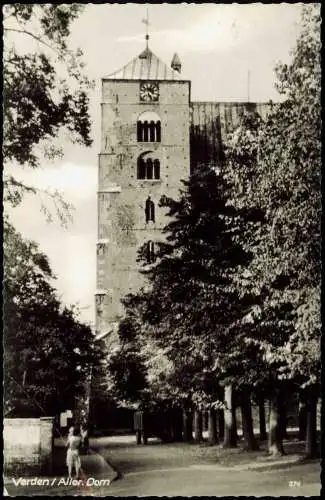 Ansichtskarte Verden (Aller) Straßenpartie am Dom Fotokarte 1964