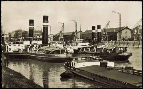 Ansichtskarte Mannheim Mühlauhafen Dampfer 1955