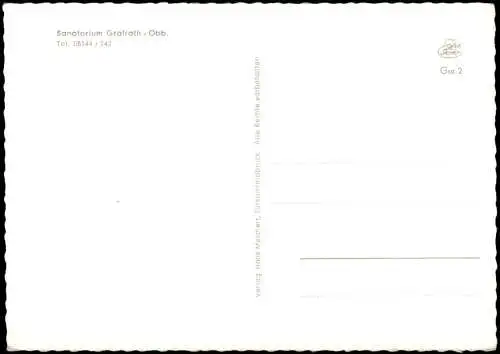 Ansichtskarte Grafrath Sanatorium Grafrath Obb. 1960