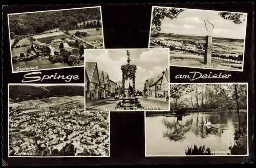 Ansichtskarte Springe MB Luftbilder Volkspark Markt 1963