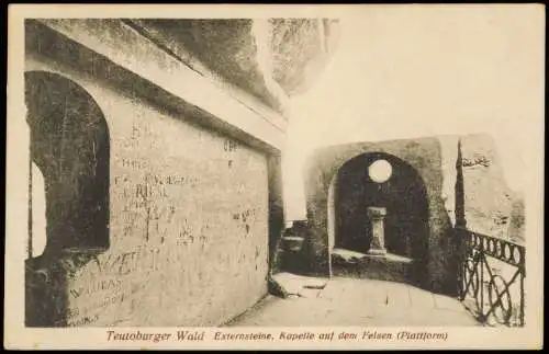 Holzhausen Externsteine Horn-Bad Meinberg Teutoburger Wald  Kapelle Felsen 1910