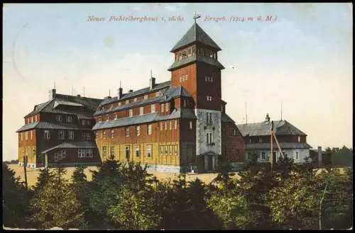 Ansichtskarte Oberwiesenthal Neues Fichtelberghaus im Erzgebirge 1929