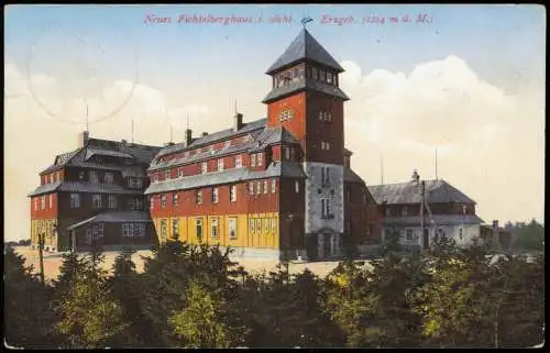 Ansichtskarte Oberwiesenthal Neues Fichtelberghaus im Erzgebirge 1935