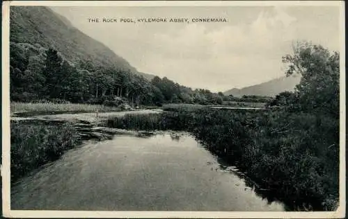 Postcard Shanaveg The Rock Pool, Kylemore Abbey 1935