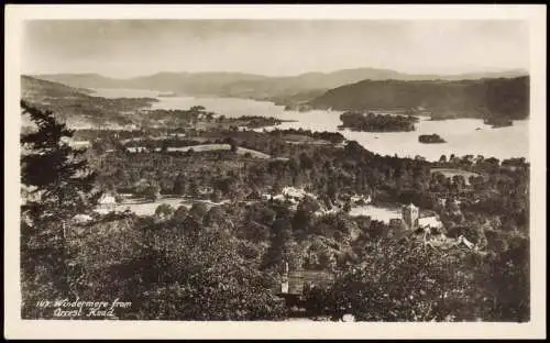 Postcard Windermere Lake Windermere from Orrest Head 1930