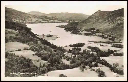 Postcard Lake District Looking Down Ullswater 1920