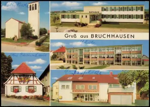 Ansichtskarte Bruchhausen-Ettlingen Edeka-Markt, Hauptstraße 36 1980