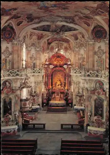 Birnau-Uhldingen-Mühlhofen Basilika Birnau am Bodensee Kircheninneres 1975