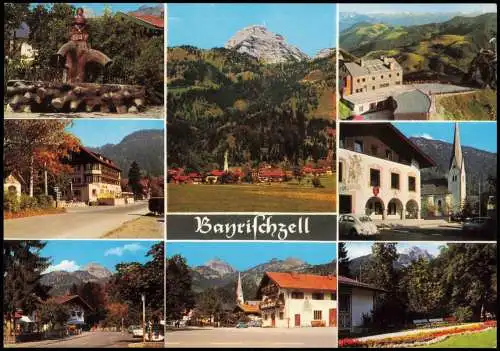 Ansichtskarte Bayrischzell Mehrbildkarte mit 8 Ortsansichten 1974