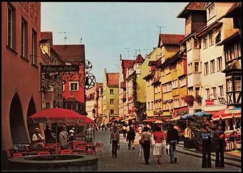 Lindau (Bodensee) Fussgängerzone Partie am Gasthaus zum Sunken 1975