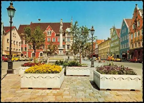 Ansichtskarte Mindelheim Strassen-Ansicht, Ortsansicht 1977