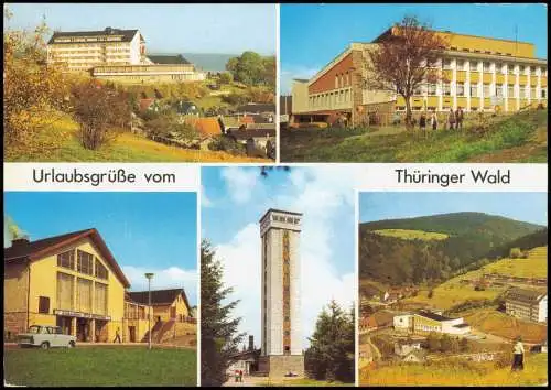 .Thüringen Urlaubsgrüße vom Thüringer Wald (DDR Mehrbildkarte) 1982