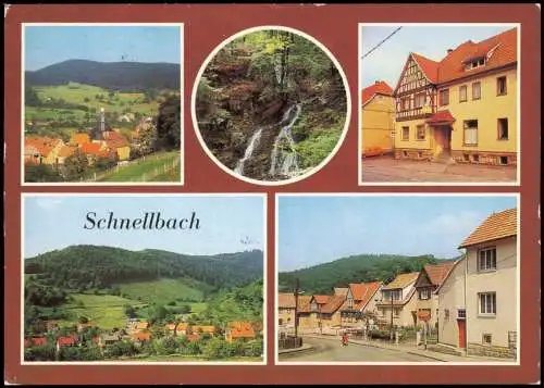 Schnellbach-Floh-Seligenthal Ortsansichten DDR-Zeit (Mehrbildkarte) 1986/1985