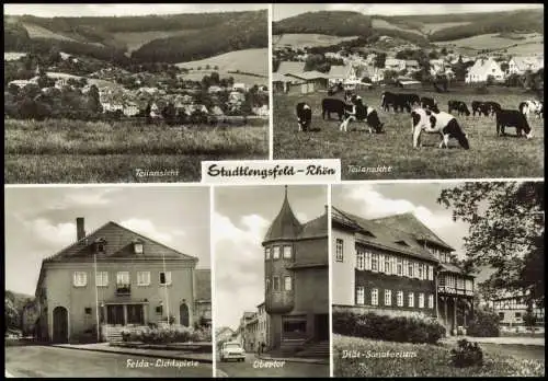 Stadtlengsfeld DDR-mit Felda-Lichtspiele, Obertor, Sanatorium uvm. 1984