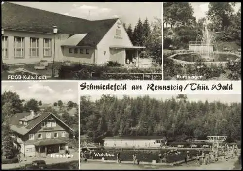 Schmiedefeld (Rennsteig) DDR Kulturhaus Kuranlagen Filmbühne Waldbad 1984