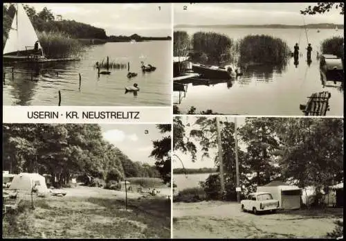 Userin DDR Mehrbildkarte Ortsansichten u.a. Campingplatz 1979/1978