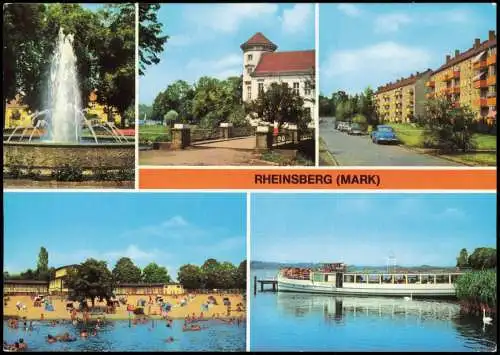 Rheinsberg (Mark)  Schloß, Joliot-Curie-Straße, Freibad, Anlegestelle 1979