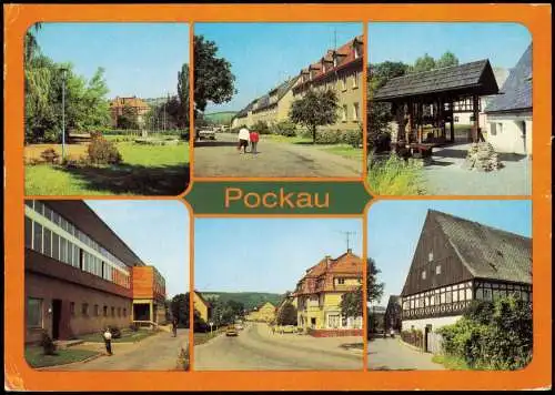 Pockau Erzgebirge  Max-Roscher-Straße, Oelmühle, GaststätteAmtsfischerei 1985