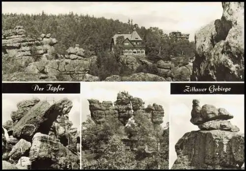 Ansichtskarte Oybin Mehrbildkarte der DDR mit dem Töpfer (Berg) 1981