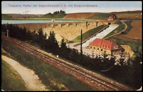 Ansichtskarte Dippoldiswalde Talsperre Malter 1919