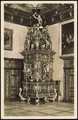 Ansichtskarte Augsburg Prunkofen im Fürstenzimmer Rathaus 1930