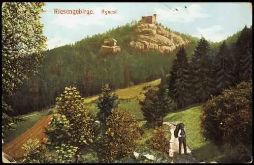 Hermsdorf Hirschberg Schlesien Jelenia Góra Kynast Chojnik Wanderer 1916