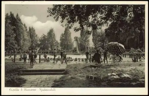 Ansichtskarte Empelde-Ronnenberg Badeanstalt b. Hannover 1955