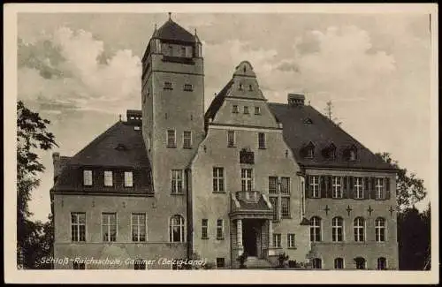 Ansichtskarte Cammer-Planebruch Schloß-Reichsschule b Belzig 1939