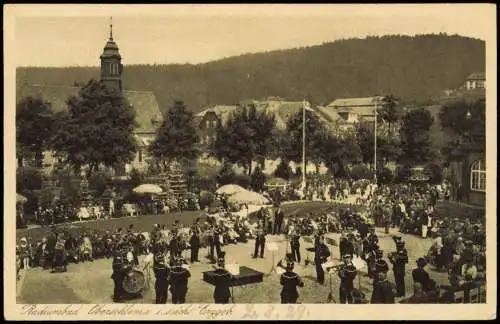 Ansichtskarte Bad Schlema Konzert Orchester an der Stadt 1930