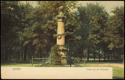 Ansichtskarte Siegen Partie von der Eintracht. Denkmal 1903