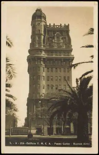 Postcard Buenos Aires Y. M. C. A. Paseo Colón Buenos Aires 1930