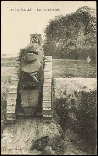 Mailly-le-Camp Tank en manoeuvre. Panzer Militär Frankreich France 1913