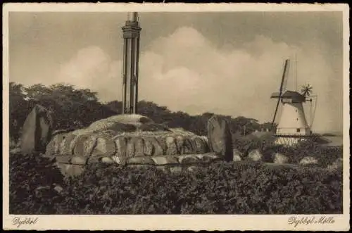 Postcard Düppel Dybbøl Sogn Molle Windmühle Windmill 1928  Danmark Dänemark