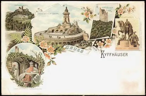 Ansichtskarte Litho AK Kelbra (Kyffhäuser) Gruss aus.. Kyffhäuser MB 1908