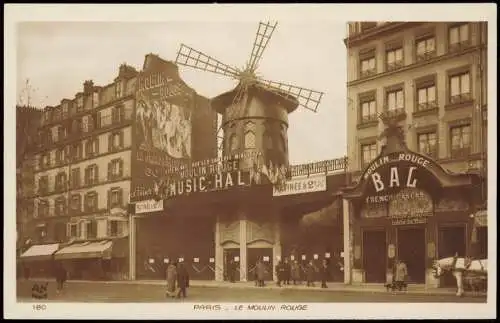 CPA Paris Moulin Rouge Music Hall 1930